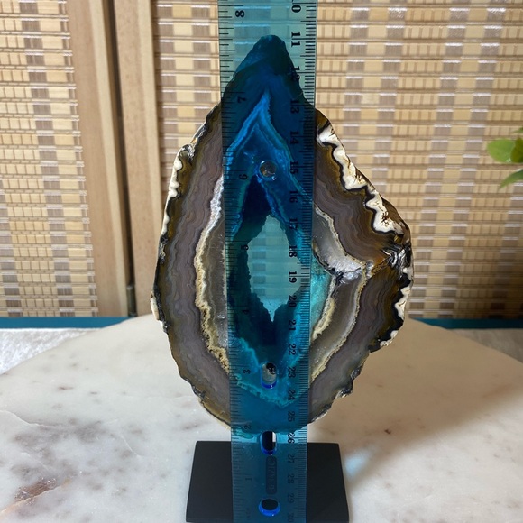 AGATE GEODE ON STAND SET - Picture 7 of 13